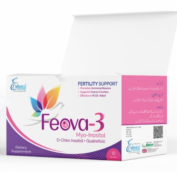 Feova-3  Myo-inositol+Dchiroinositol+Qutrefolic  10 satchet